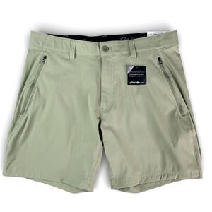 Eddie Bauer Horizon Guide Wander Shorts Men’s 36 LT Green Nylon Gorpcore UPF 50+